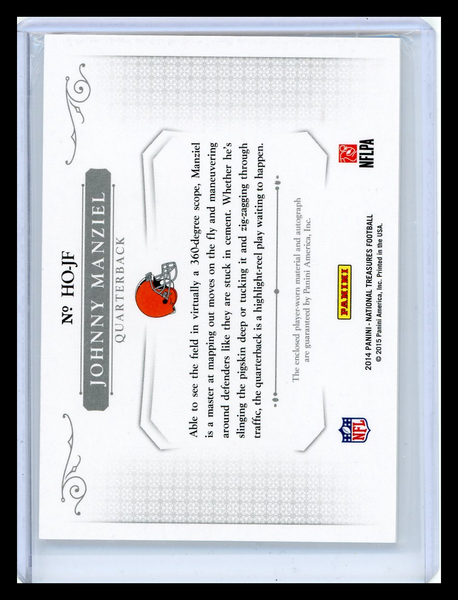 Johnny Manziel - 2014 Panini National Treasures Patch 1 / 2 RC