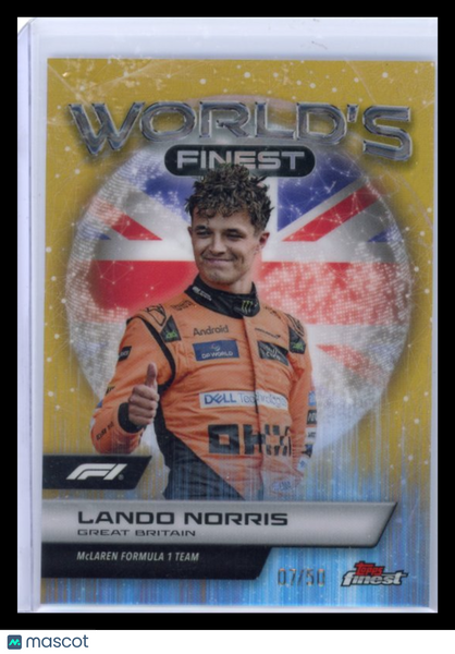 Lando Norris - 2024 Topps Finest World's Finest Gold 07/50