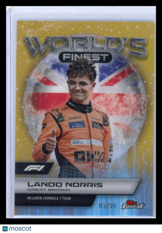 Lando Norris - 2024 Topps Finest World's Finest Gold 07/50