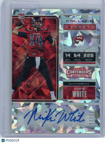 Mike White - 2018 Panini Contenders Draft Picks Cracked Ice Rookie 22/23