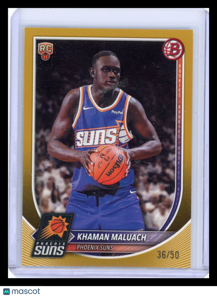 Khaman Maluach - 2025 Topps Bowman Gold RC 36/50