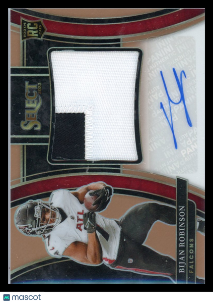 Bijan Robinson - 2024 Panini Select Prizm Autograph Patch RC 11/49