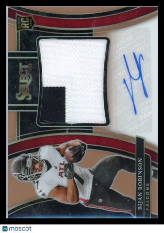 Bijan Robinson - 2024 Panini Select Prizm Autograph Patch RC 11/49