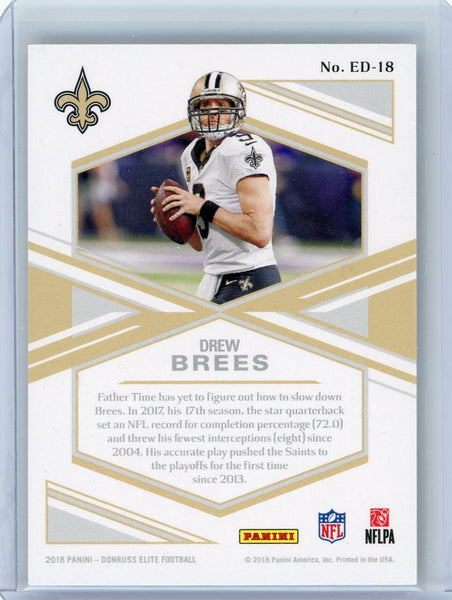 Drew Brees - 2018 Panini Donruss Elite Deck Gold 9/10 *JSY #* Saints