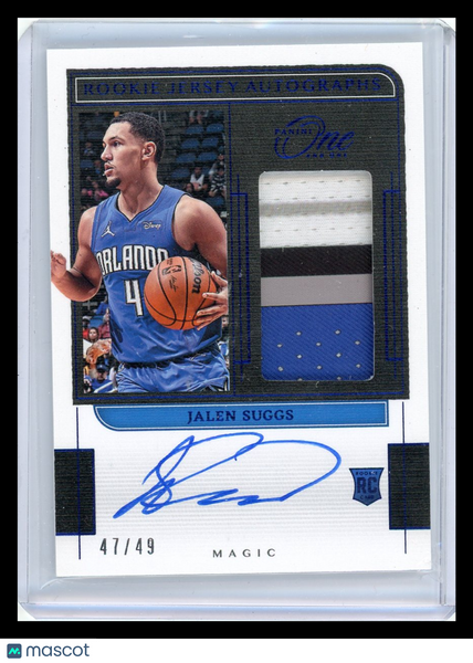 Jalen Suggs - 2021-22 One and One Rookie Jersey Autographs 2022 47/49 Patch RC