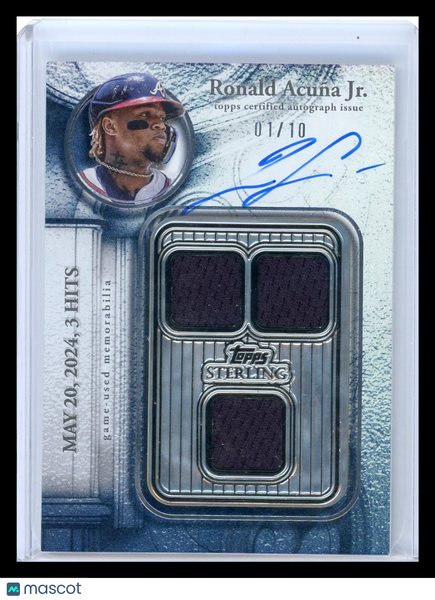 Ronald Acuña Jr. - 2025 Topps Sterling Autograph 01/10 Game-Used Memorabilia