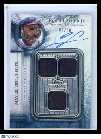 Ronald Acuña Jr. - 2025 Topps Sterling Autograph 01/10 Game-Used Memorabilia
