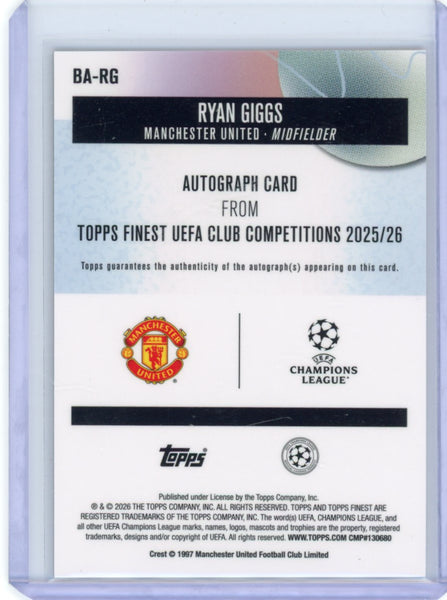 Ryan Giggs - 2025-26 Finest Champions League Orange Auto /25