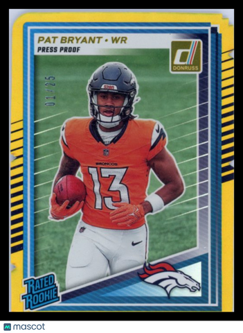 Pat Bryant - 2025 Donruss Press Proof Die CutRated Rookie Panini 01/25