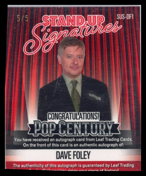 Dave Foley 2022 Leaf Pop Century Stand Up Signatures Autograph 5/5 #SUS-DF1