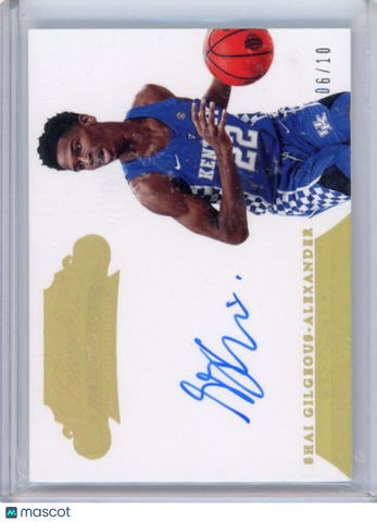 Shai Gilgeous-Alexander - 2018 Flawless Gold Rookie Team Slogans Auto 06/10
