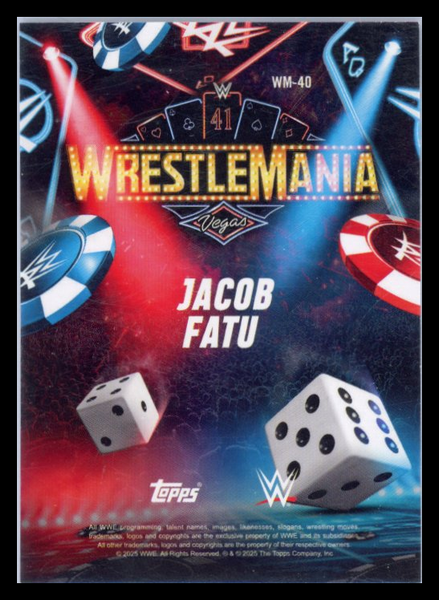 Jacob Fatu - 2025 Topps WWE WrestleMania 41 Purple 070/249