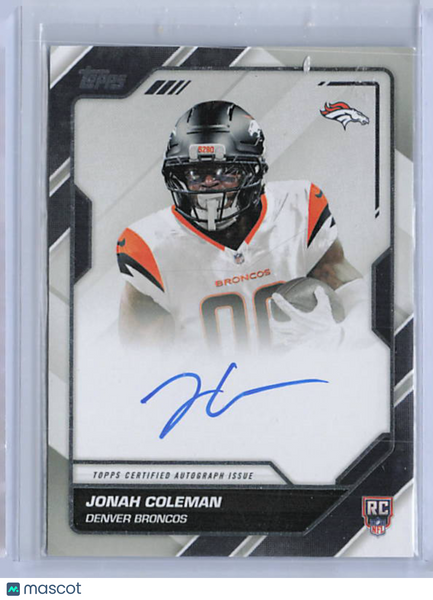 Jonah Coleman - 2026 Topps First Signatures Rookie Auto