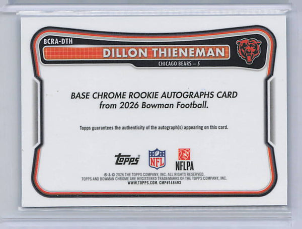 Dillon Thieneman - 2026 Bowman Chrome Blue Refractor Auto Rookie /150