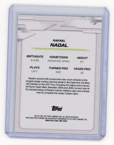 RAFAEL NADAL - 2026 Topps Chrome Tennis Blue Geometric 9/150 #27