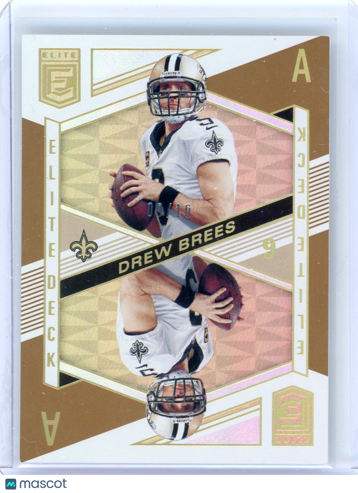 Drew Brees - 2018 Panini Donruss Elite Deck Gold 9/10 *JSY #* Saints