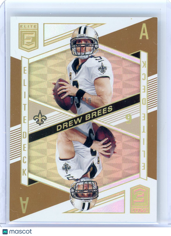Drew Brees - 2018 Panini Donruss Elite Deck Gold 9/10 *JSY #* Saints