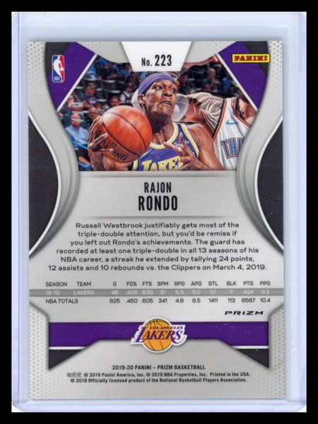 Rajon Rondo - 2019-20 Panini Prizm Green Scope /8