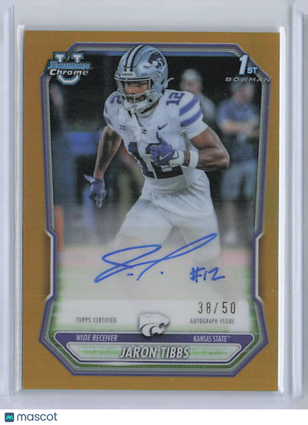 Jaron Tibbs - 2026 Bowman Chrome Gold Refractor Auto /50