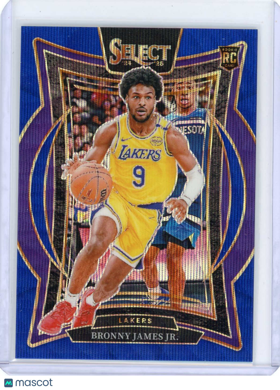 Bronny James Jr. - 2024-25 Panini Select Prizm 2025 Blue Wave 47/75 Rookie 90