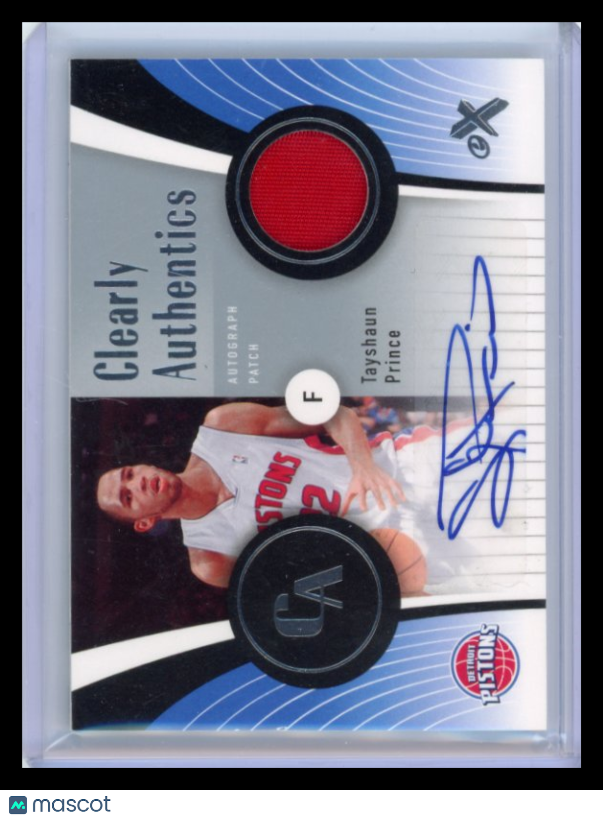 Tayshaun Prince - 2006-07 Fleer Clearly Authentics Autograph 08/25 Jersey Patch