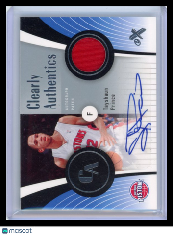 Tayshaun Prince - 2006-07 Fleer Clearly Authentics Autograph 08/25 Jersey Patch