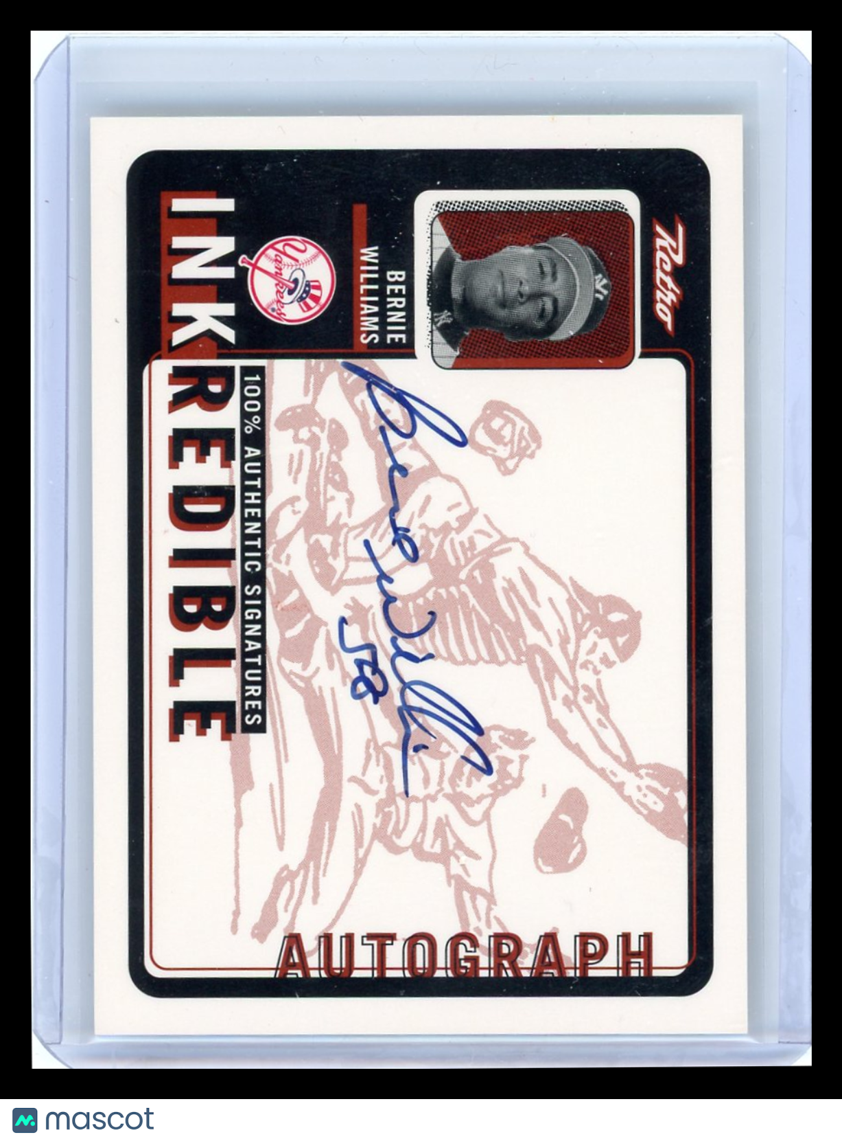 Bernie Williams - 2001 Topps INKredible Autographs