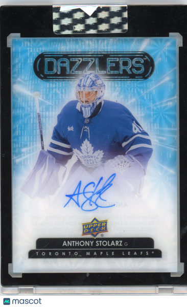 Anthony Stolarz - 2025-26 Clear Cut Blue Dazzlers Auto