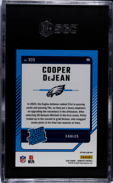 Cooper Dejean - 2024 Donruss #305 SGC 10
