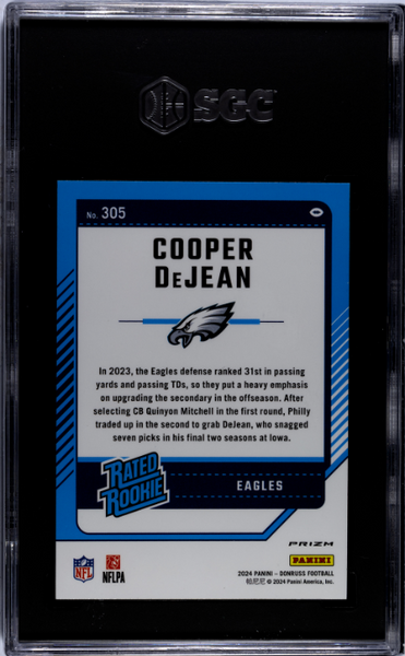 Cooper Dejean - 2024 Donruss #305 SGC 10