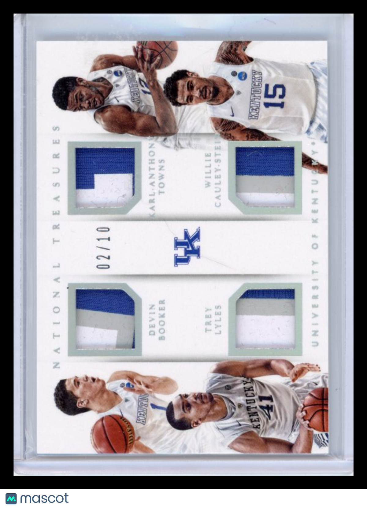 Lyles / Towns / Booker / Cauley-Stein - 2015 National Treasures 02/10 Patch Quad