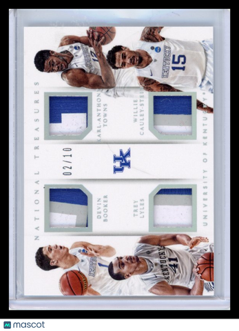 Lyles / Towns / Booker / Cauley-Stein - 2015 National Treasures 02/10 Patch Quad
