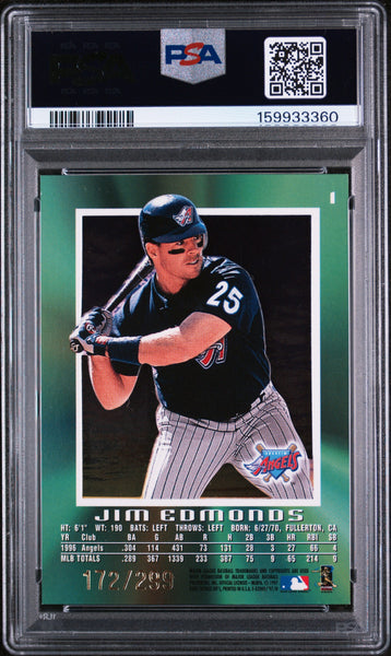 Jim Edmonds - 1997 Skybox E-X 2000 #1 PSA 7 172/299
