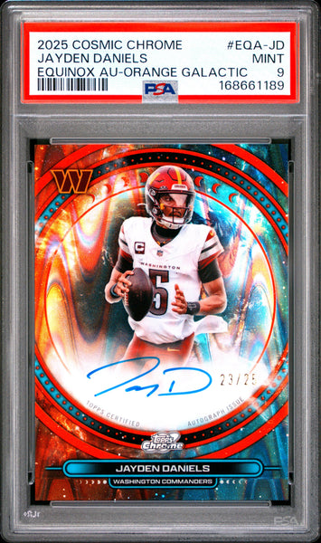 Jayden Daniels - 2025 Topps Cosmic Chrome Equinox Autographs #EQA-JD PSA 9 23/25