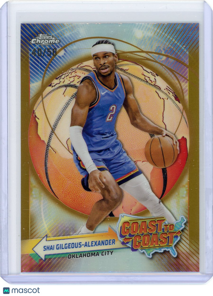 Shai Gilgeous-Alexander - 2024 Topps Chrome Coast Gold Refractor 40/50 CC24