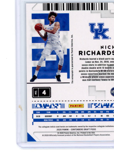 Nick Richards - 2020 Contenders Draft Cracked Ice /23