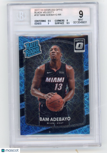 Bam Adebayo 2017-18 Optic Black Velocity Rookie BGS 9 /39