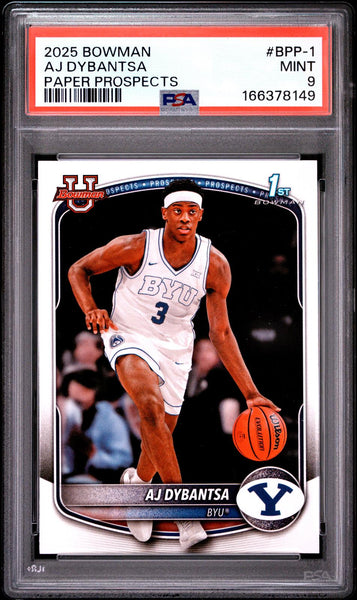 Aj Dybantsa - 2025 Bowman Paper Prospects #BPP-1 PSA 9