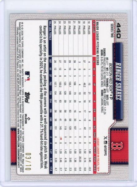 Ranger suarez - 2026 Topps Black Glitter /10