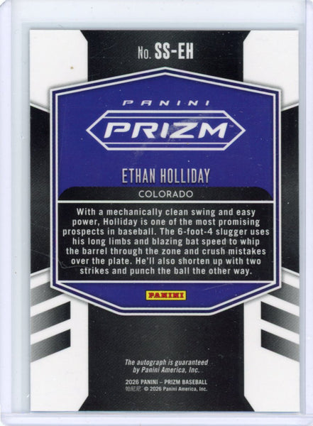 Ethan Holliday - 2026 Prizm Baseball Sensational Signatures Auto