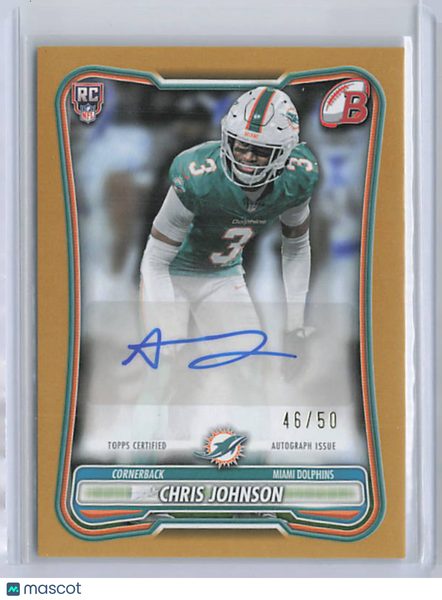 Chris Johnson -2026 Bowman Gold Paper Auto /50