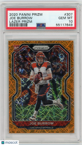 Joe Burrow - 2020 Panini Prizm Lazer Rookie #307 PSA 10