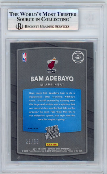 Bam Adebayo 2017-18 Optic Black Velocity Rookie BGS 9 /39