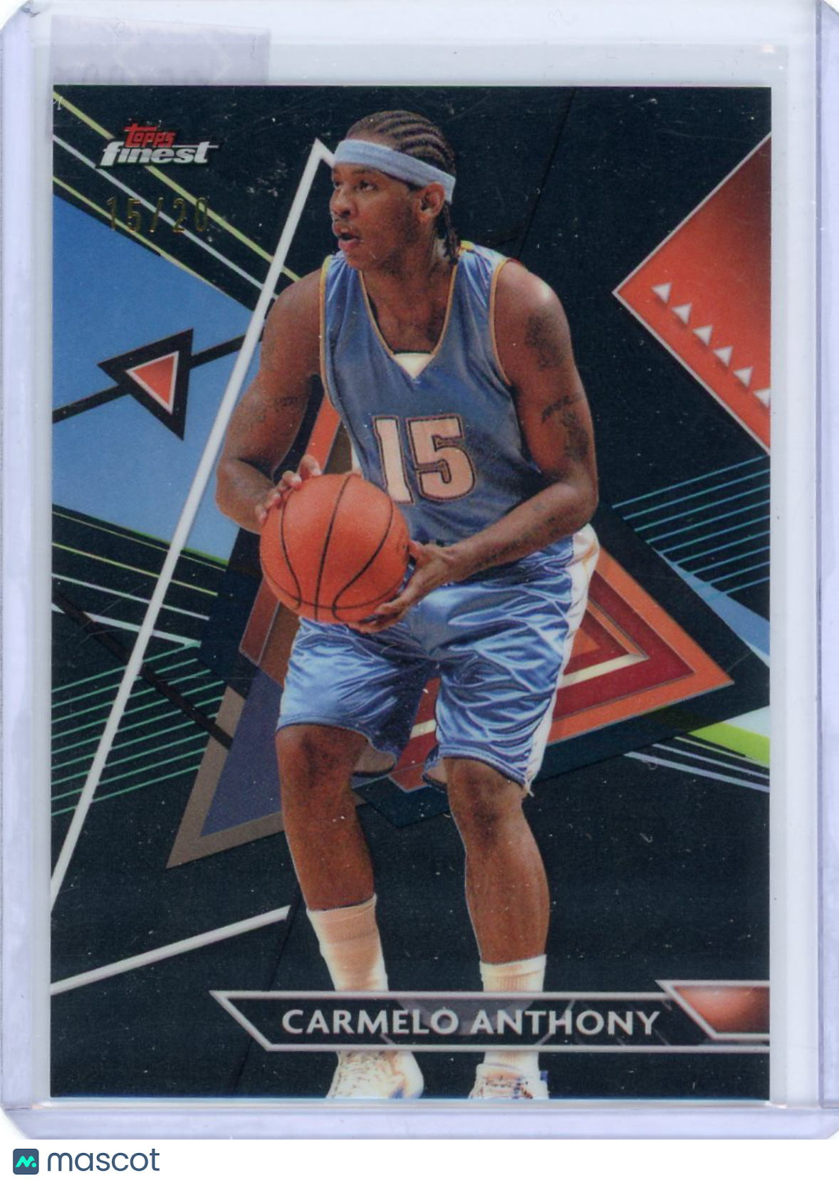 Carmelo Anthony - 2024 Topps Finest Black Refractor 15/20 Jersey #