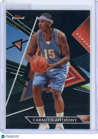 Carmelo Anthony - 2024 Topps Finest Black Refractor 15/20 Jersey #