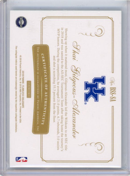 Shai Gilgeous-Alexander - 2018 Flawless Gold Rookie Team Slogans Auto 06/10