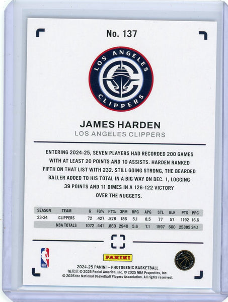 James Harden - 2024-25 Panini Photogenic Basketball 2025 Wedges 17/49 #137
