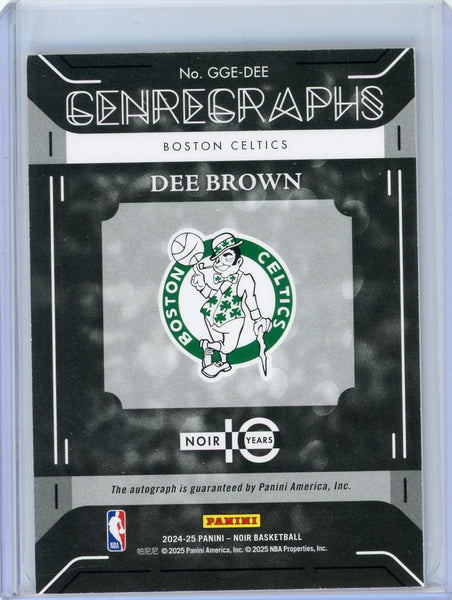 Dee Brown - 2024-25 Panini Noir 2025 Genre Graphs Auto 30/99 GGE-DEE