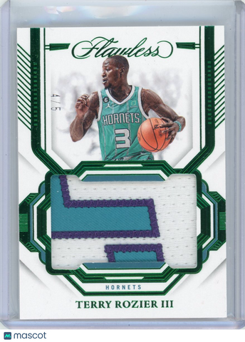 Terry Rozier - 2022-23 Panini Flawless Basketball Green Patch 4/5 PAT-TRZ