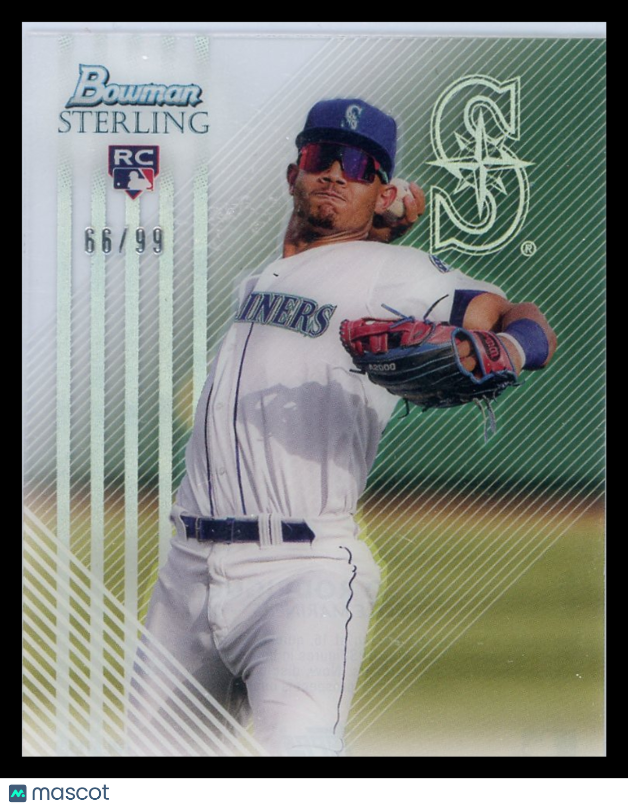Julio Rodriguez - 2022 Bowman Sterling Topps Green Refractor RC 66/99